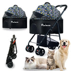 Pet Stroller 4 in 1 with Detachable Carrier