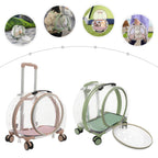 Pink/Green Breathable Cat Carrier