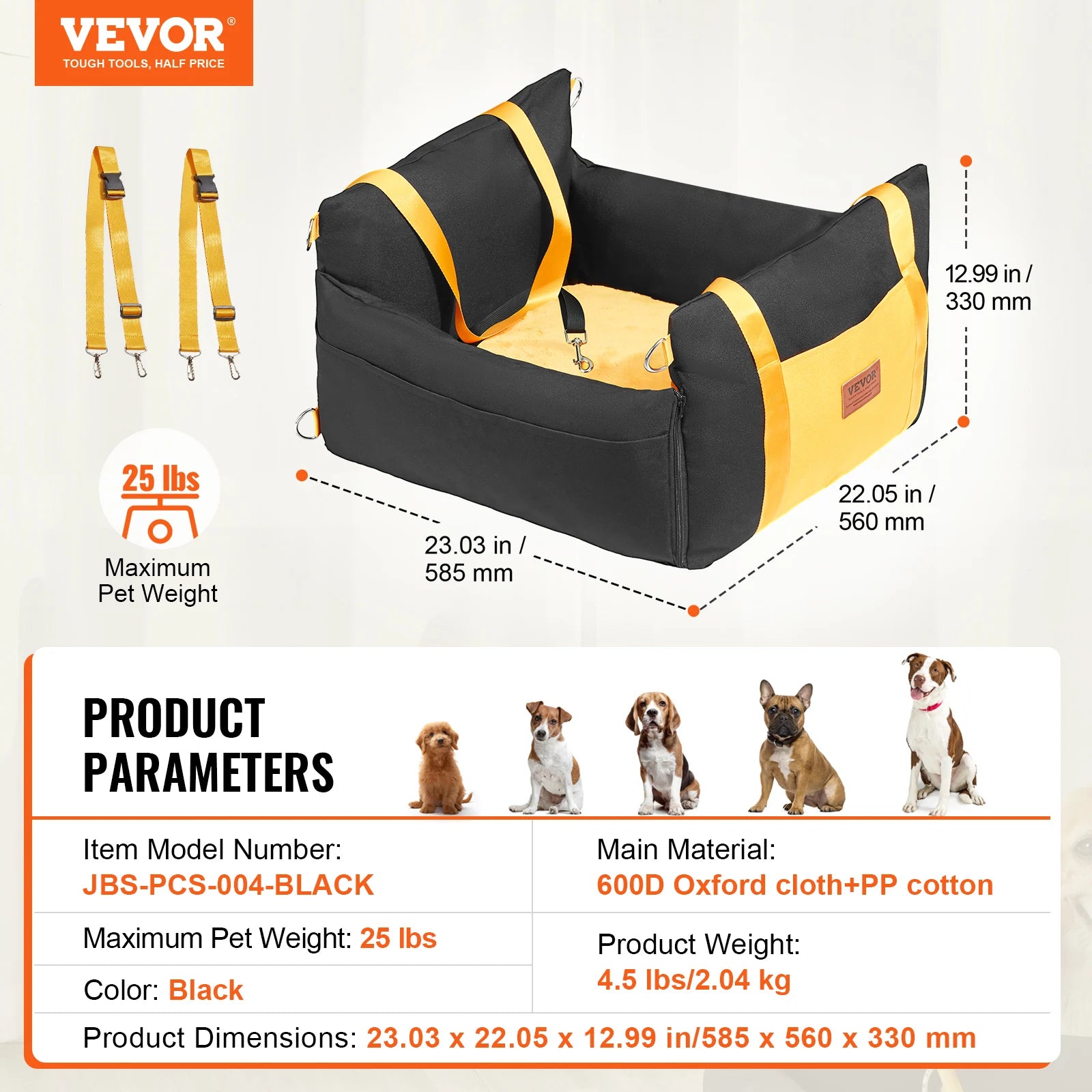 Booster Seat on Car for M/L Dog