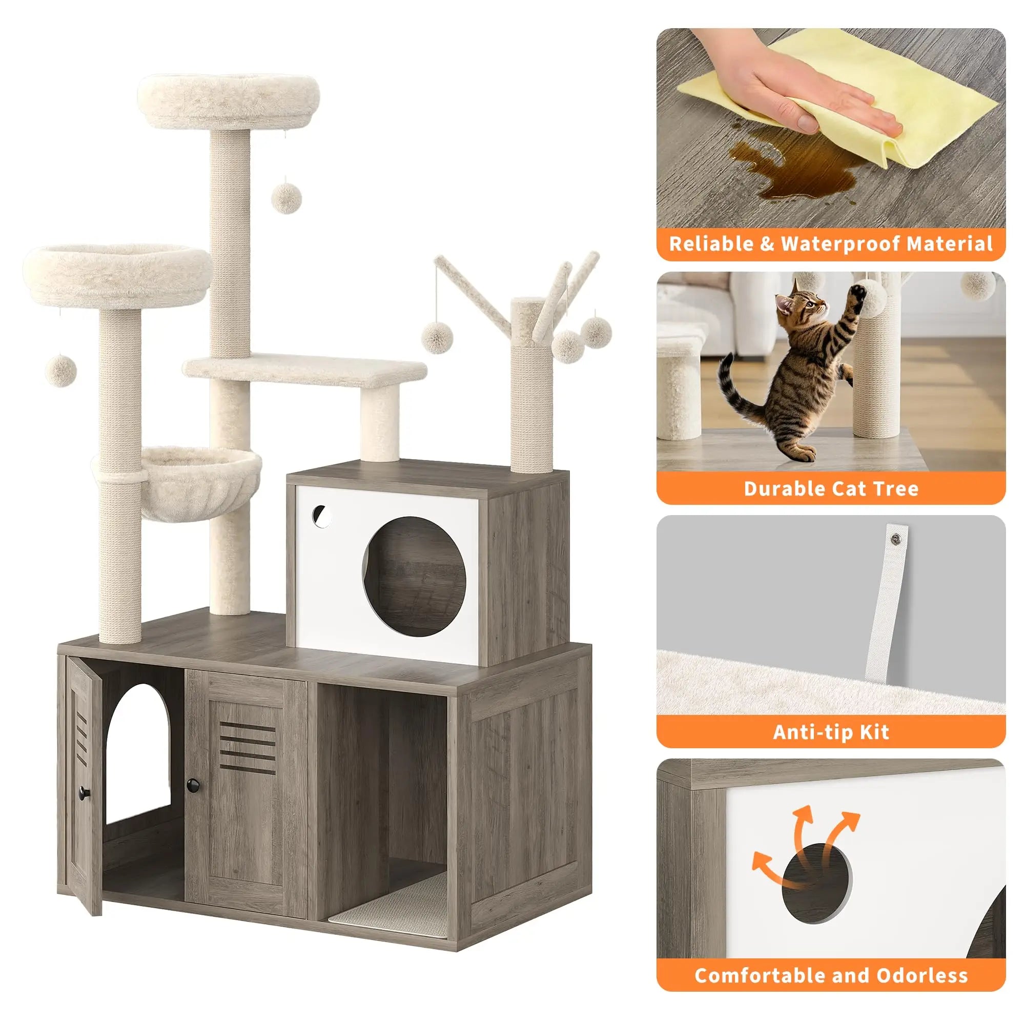 Cat Tree/Hidden Litter Box