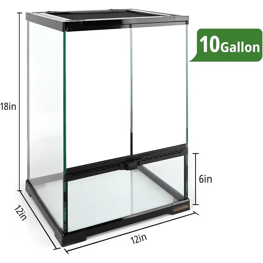 11 Gal Glass Terrarium Enclosure