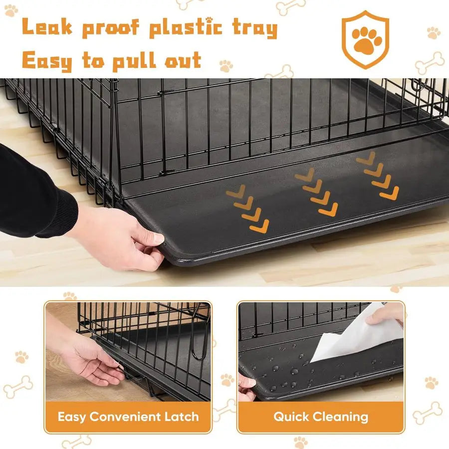 Dog Crate, 36 Inch Double Door