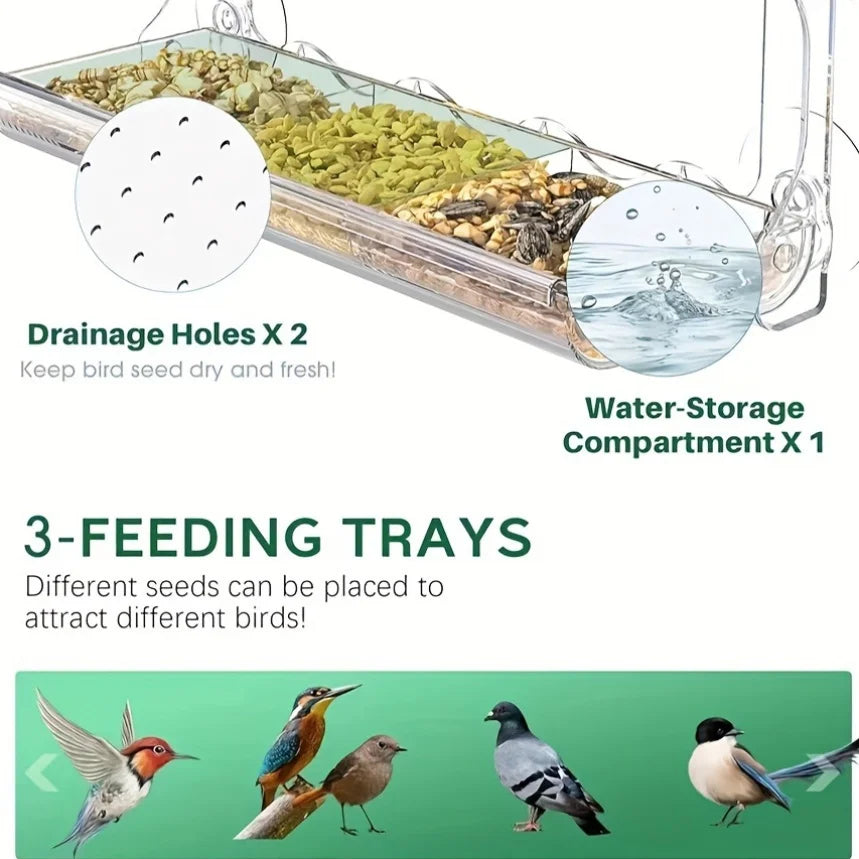 Indestructible  Window Bird Feeder