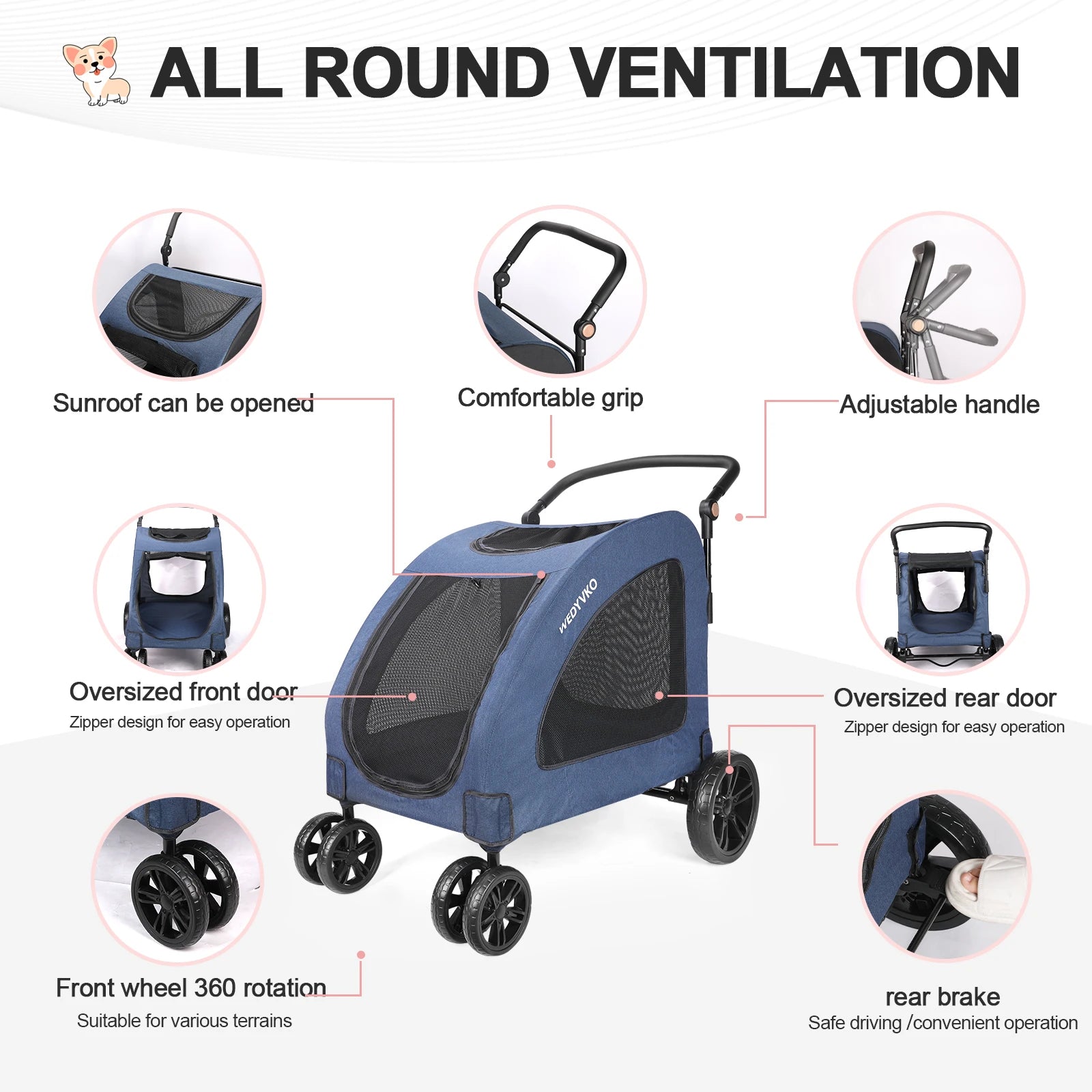 Heavy Duty Stroller/Large Dogs