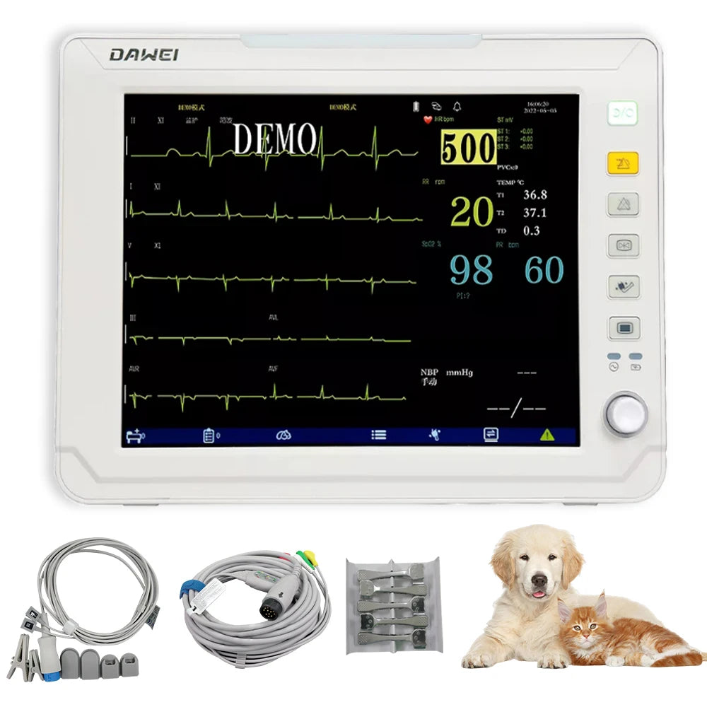 Portable Veterinary Monitor 6 Parameter