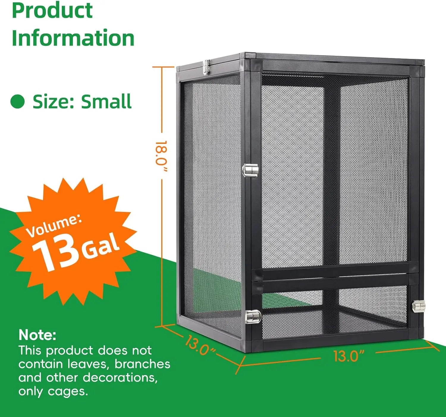 13 Gal Foldable Reptile Cage