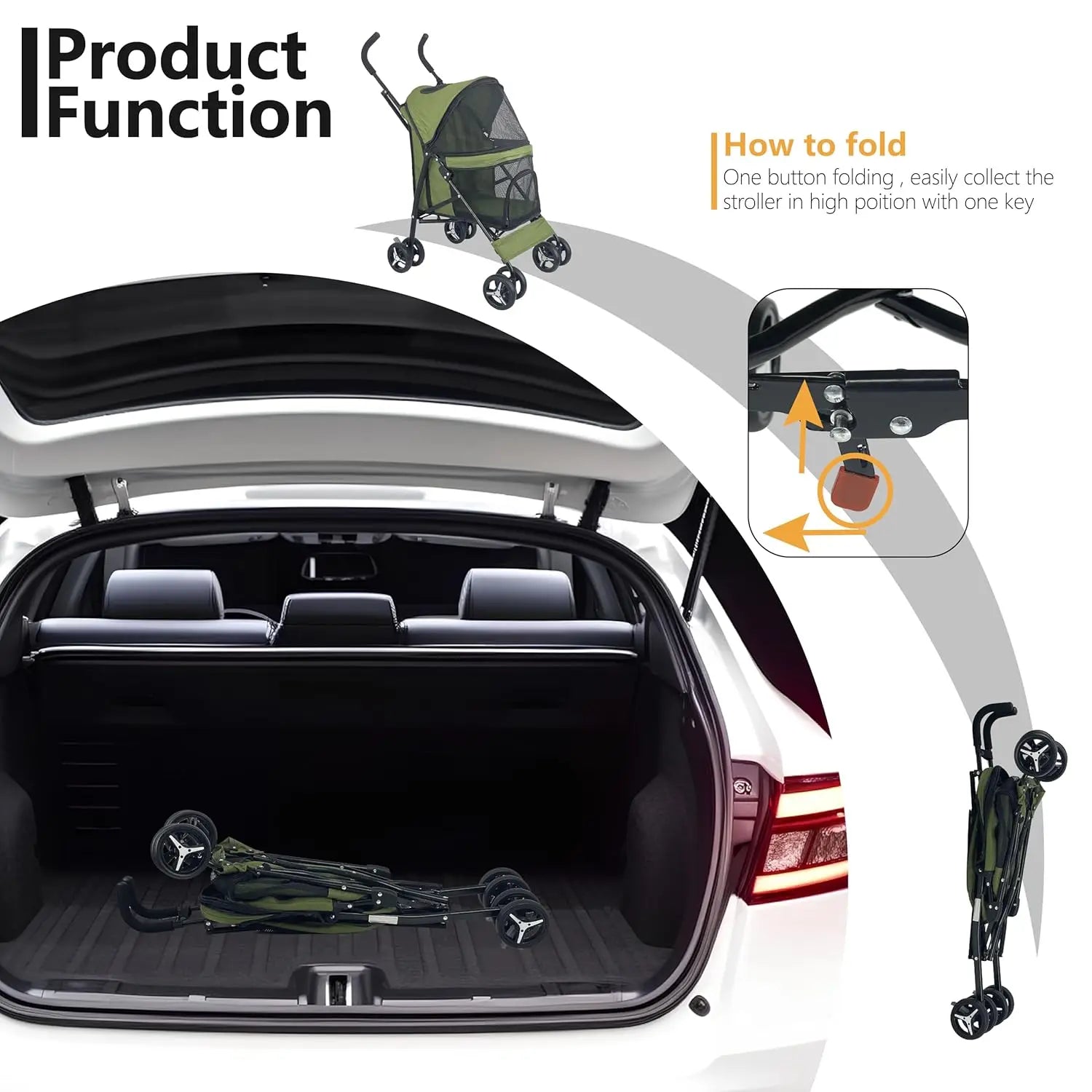 Pet Stroller for S/M Dogs