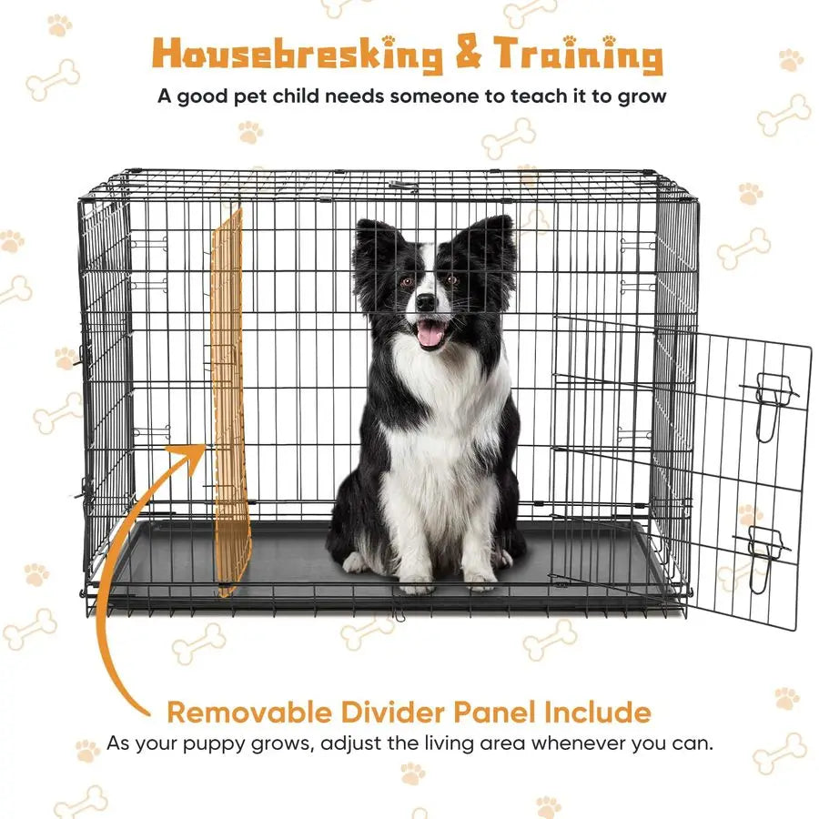 Dog Crate, 36 Inch Double Door