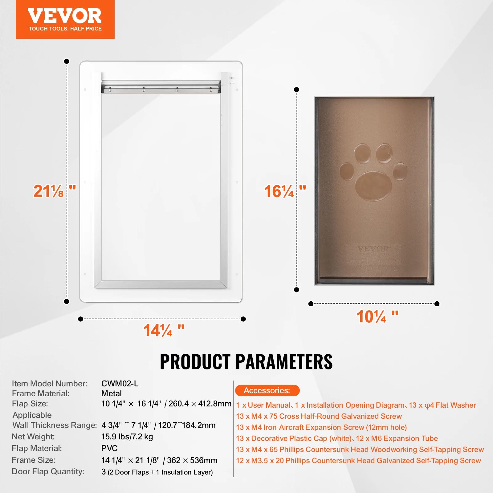 Pet Door Metal Frame