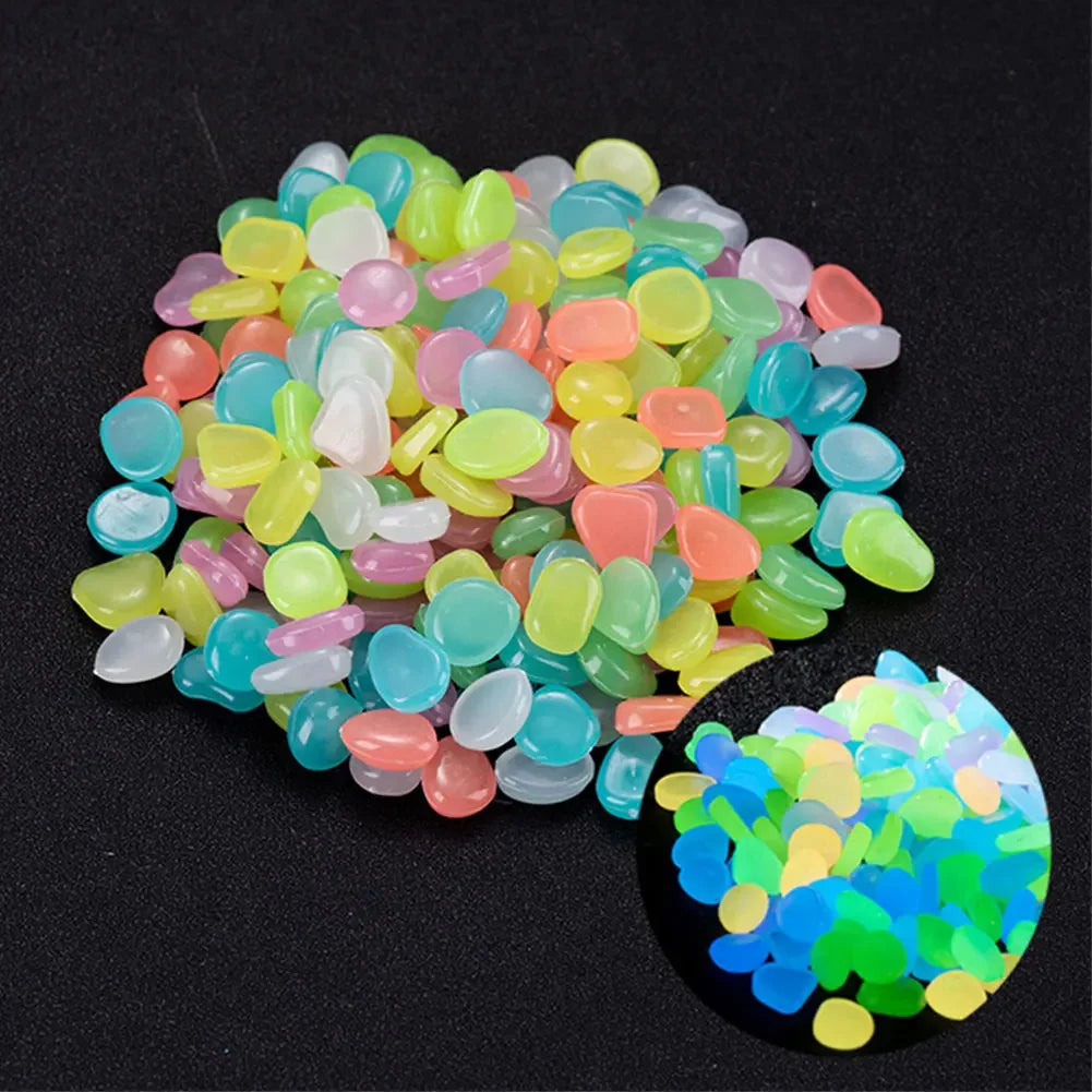 100Pcs Pebbles Glow In The Dark