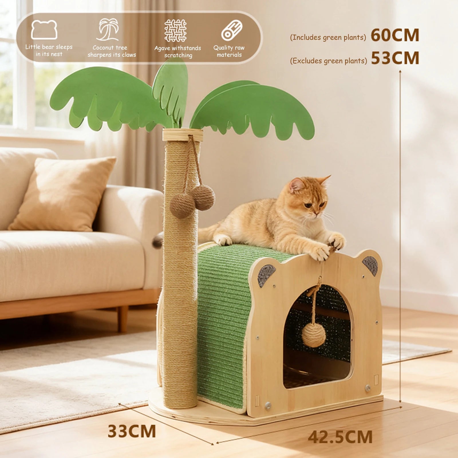Coconut Tree Sisal Scratch Posts
