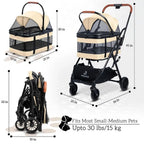 Pet Stroller/Detachable Carrier