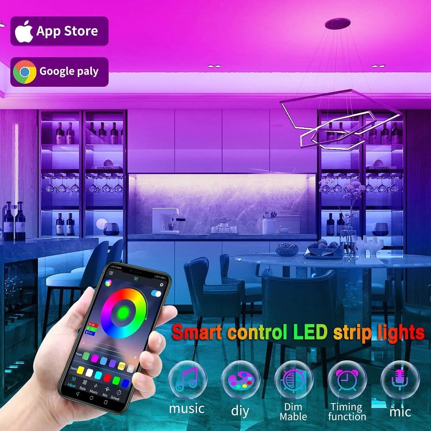 Music Sync RGB LED Strip
