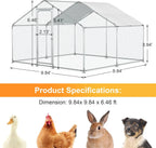 Chicken Coop Large Metal Run