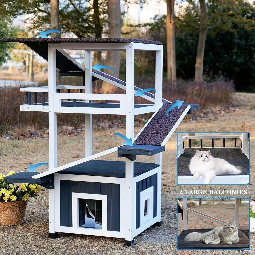 4 Tiers Outdoor Cat House
