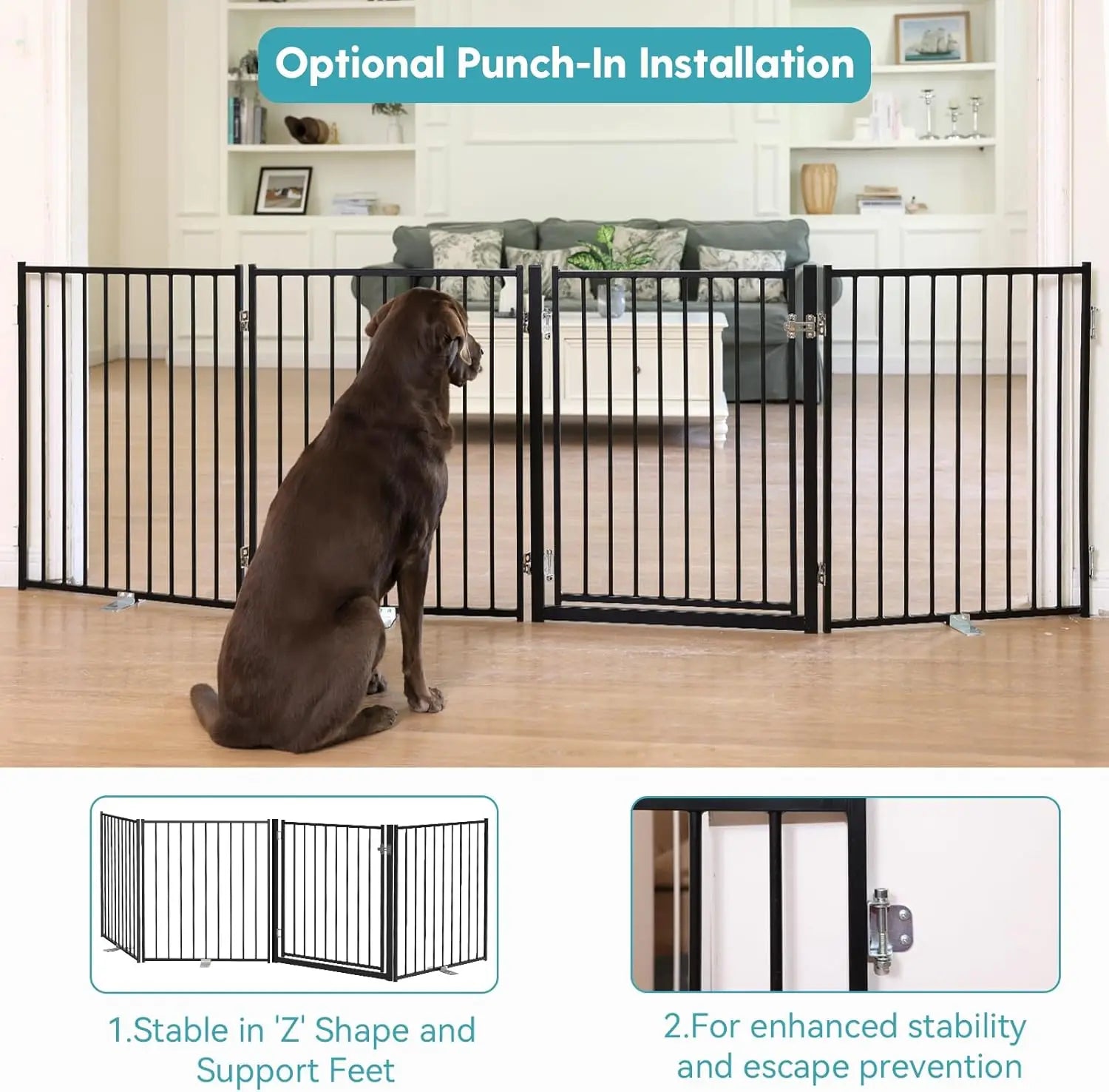 30'' Tall Foldable Dog Gate