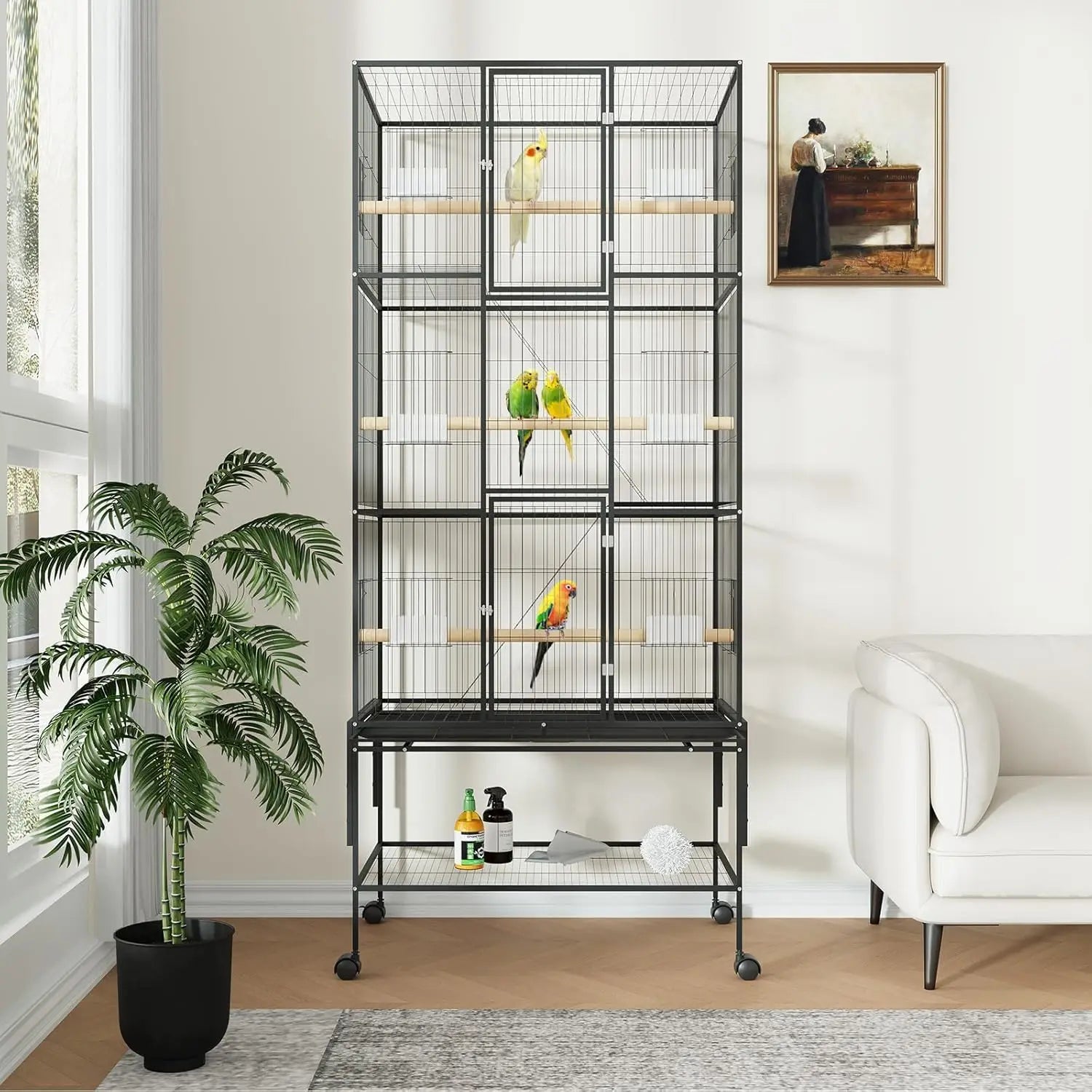 69" XL Rolling Bird Cage
