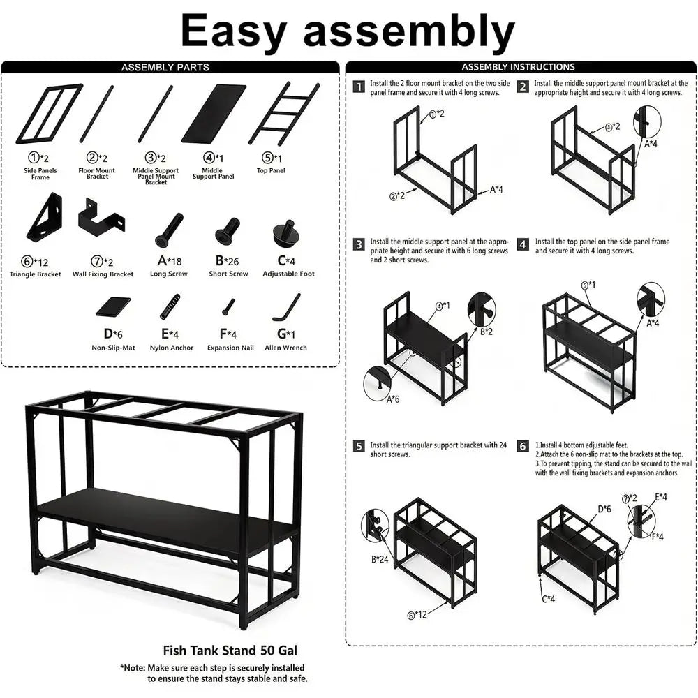 Fish Tank Stand, 50-75 Gallon