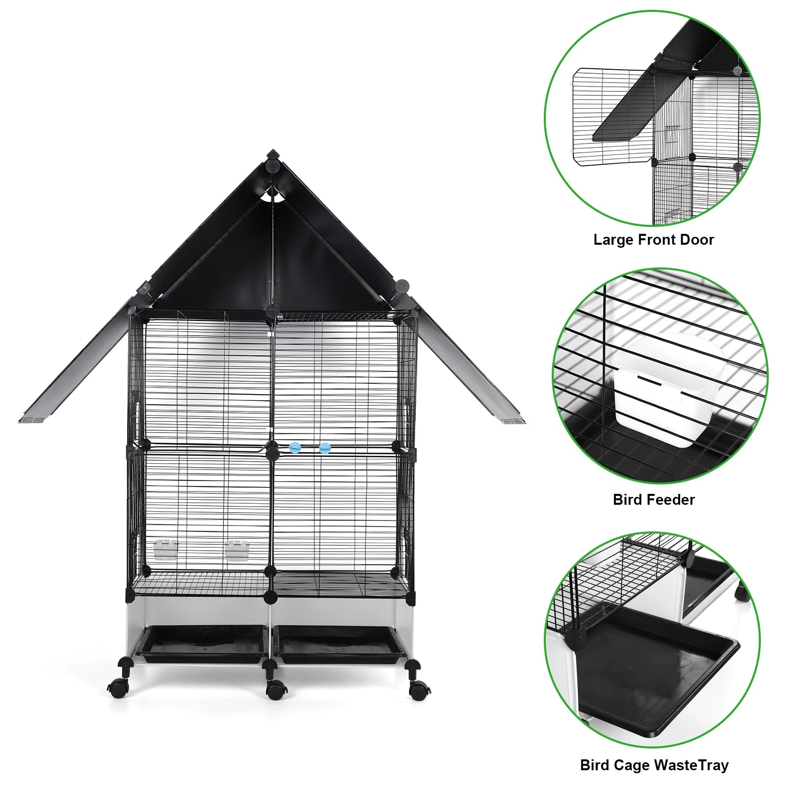 Bird Cage with Rolling Stand