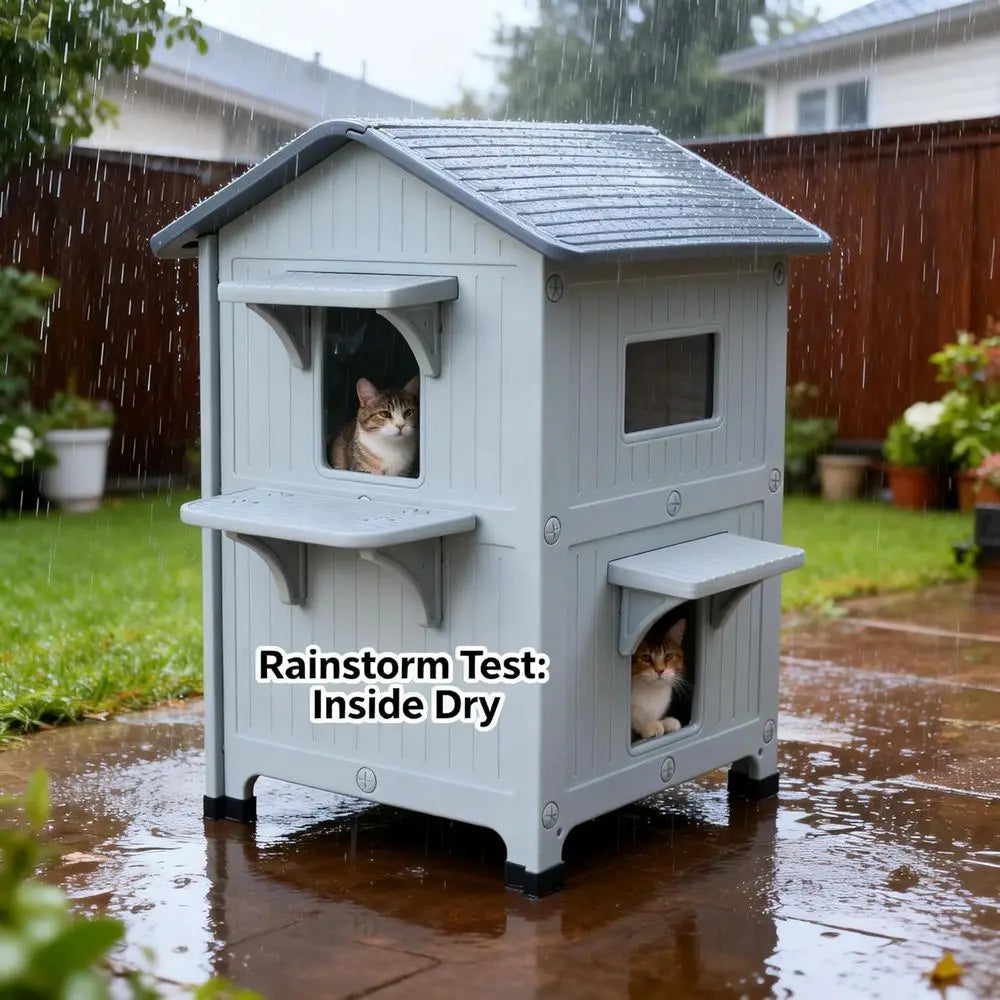 Weatherproof Outdoor Cat House