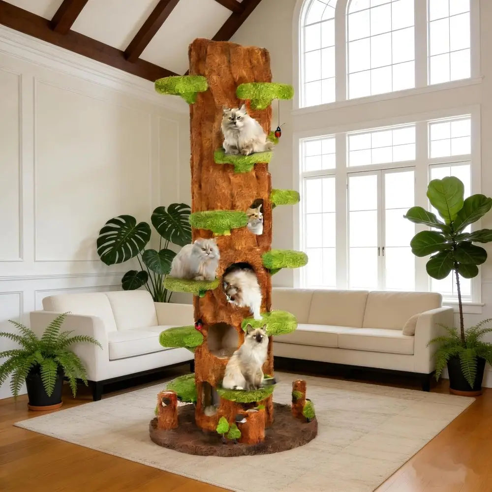 91 Tall Green Cat Tower