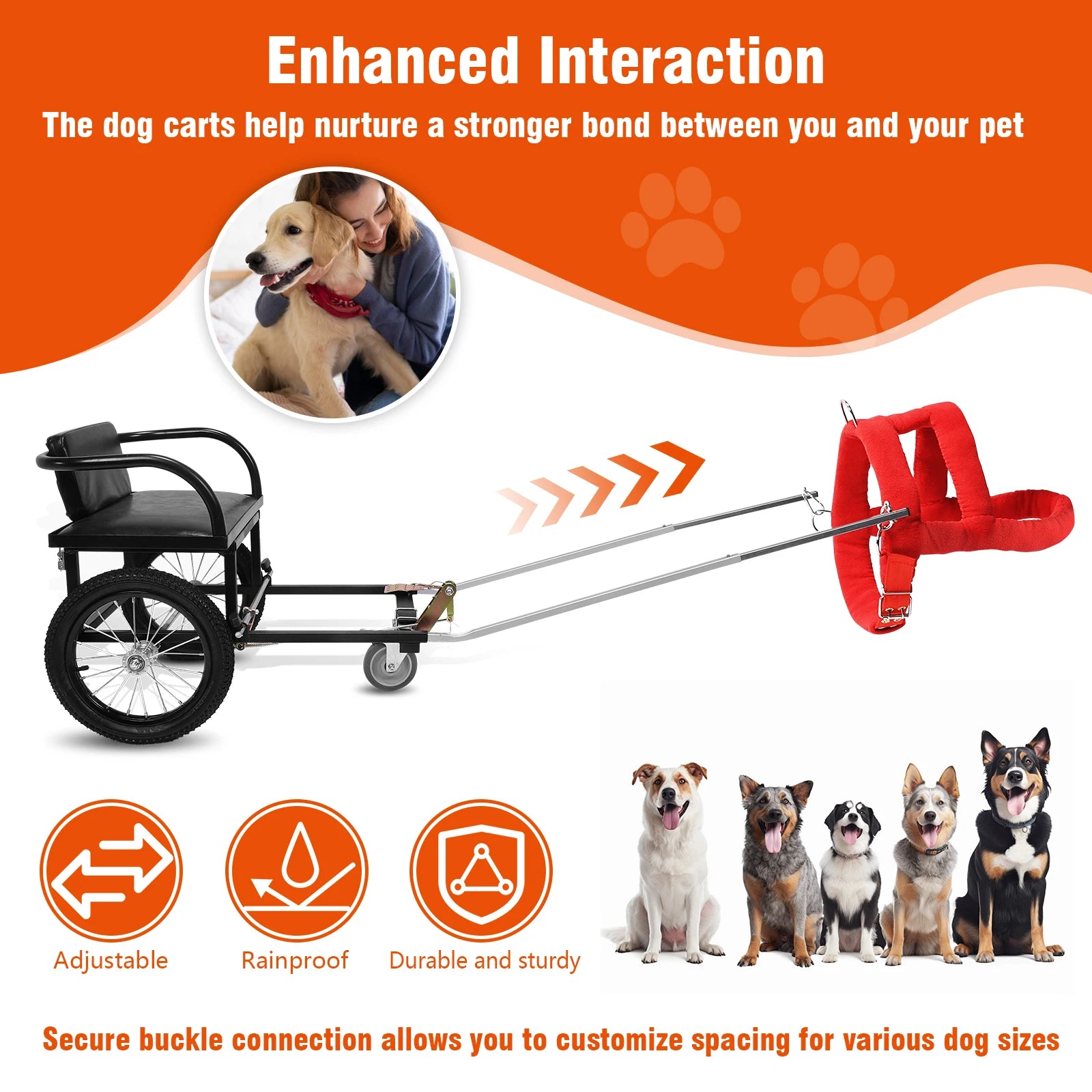 Dog Pulling Cart for Owners