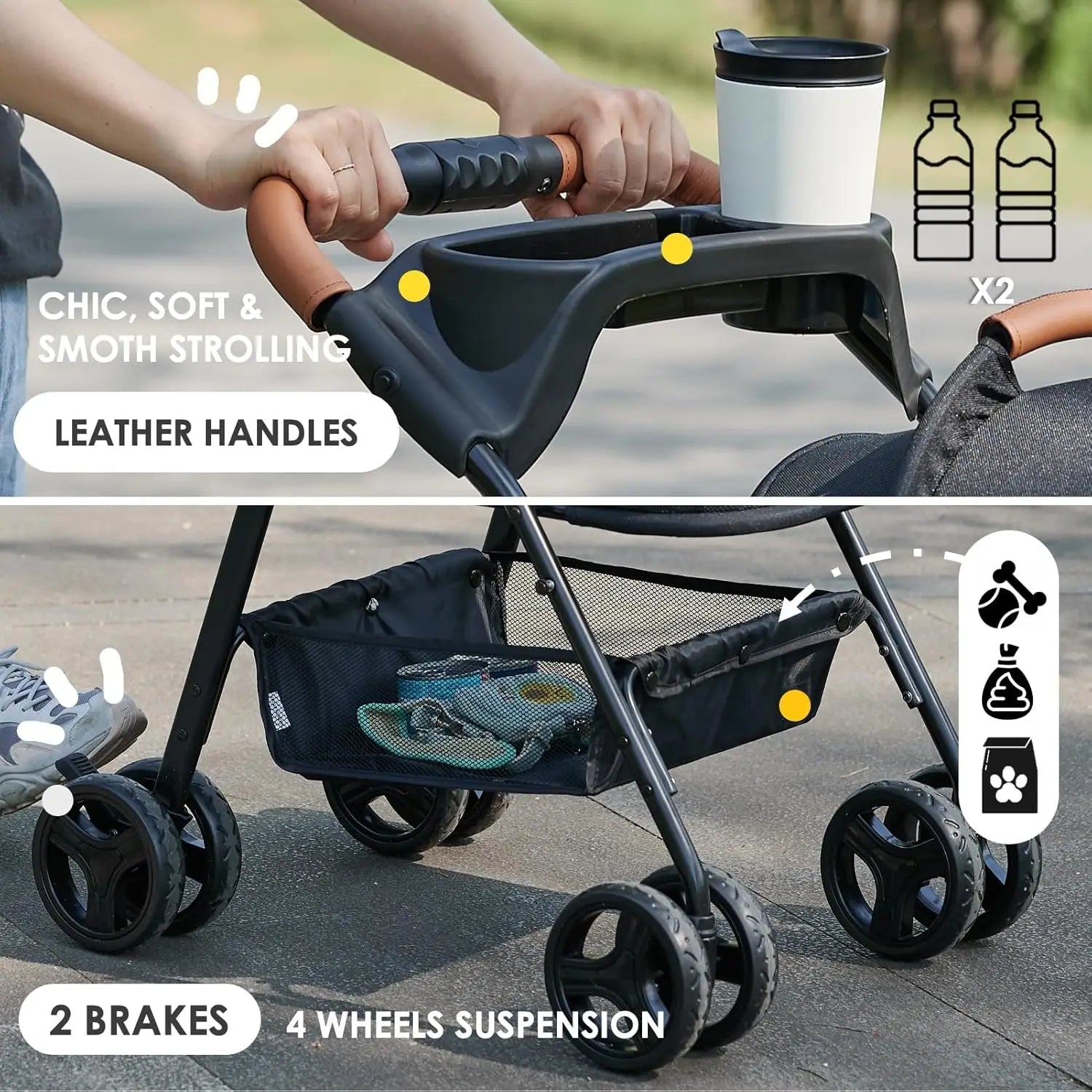 Convertible Stroller for S Dogs/Cats