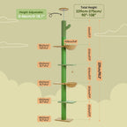 Cactus Cat Tree Floor to Ceiling Cat Tower
