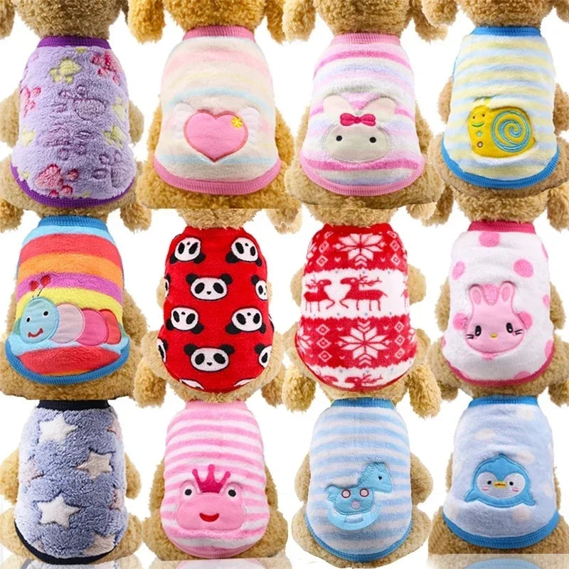 Cartoon Fleece Cat Clothes
