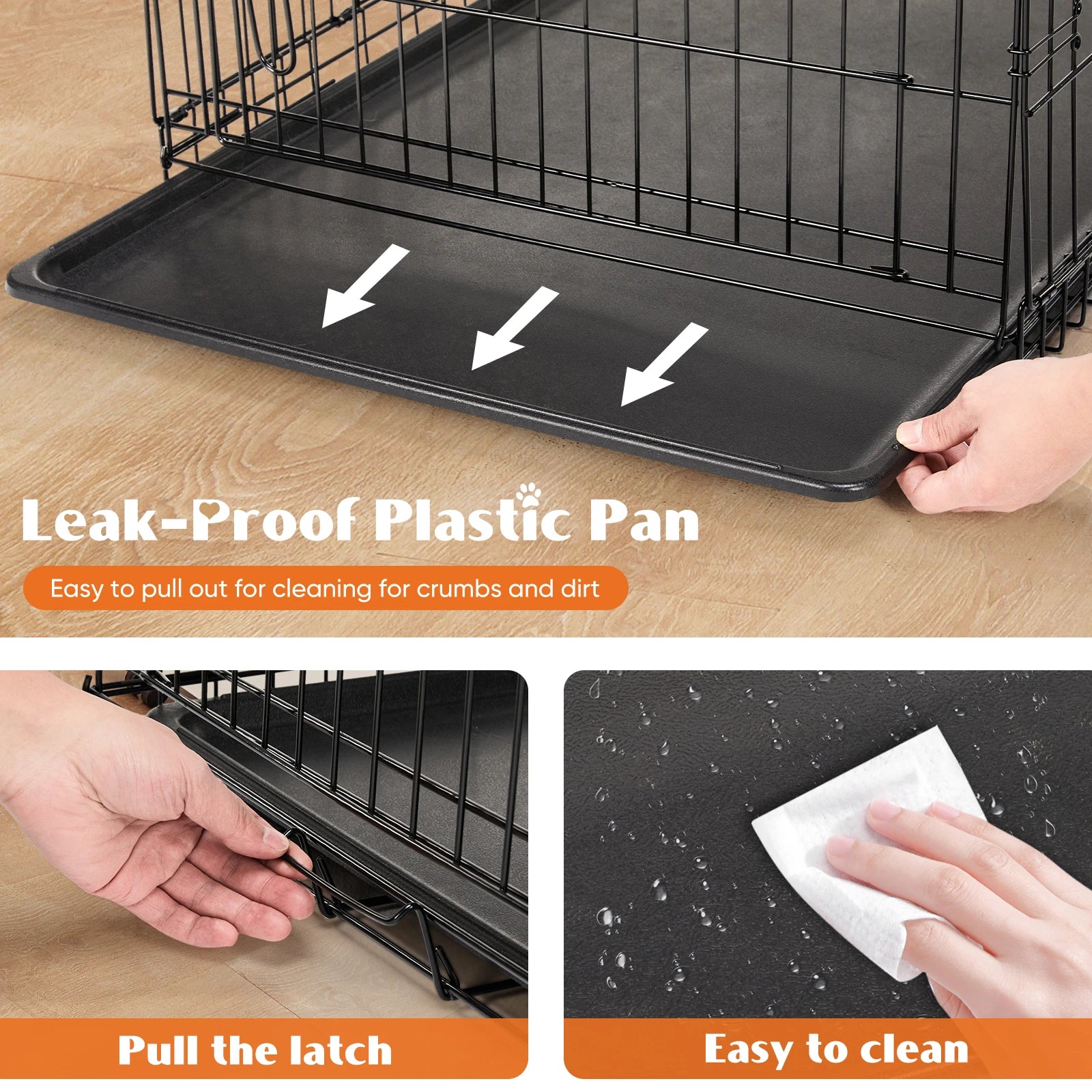48 Inch Double Door Folding Cage