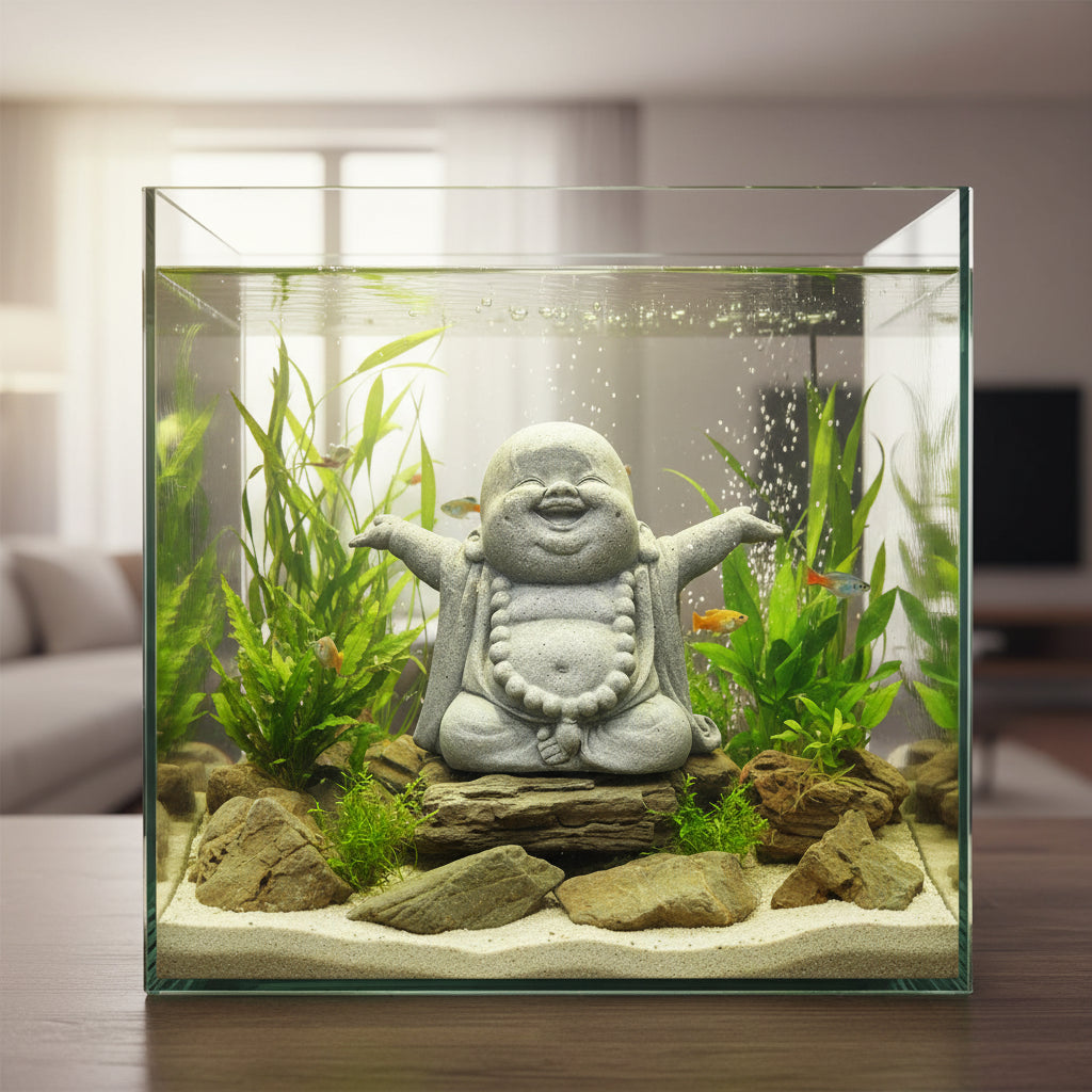 Aquarium Resin Mini Buddha Statue