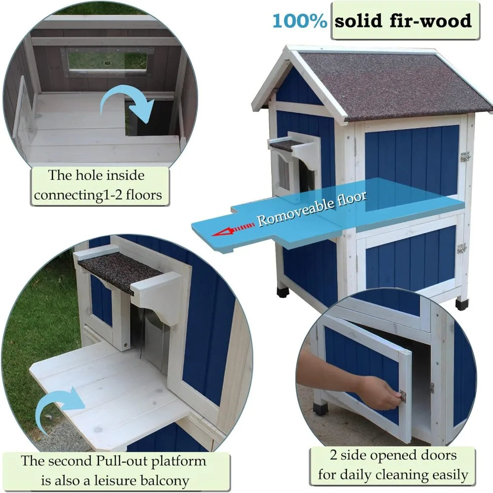 Cat house, large for feral cats