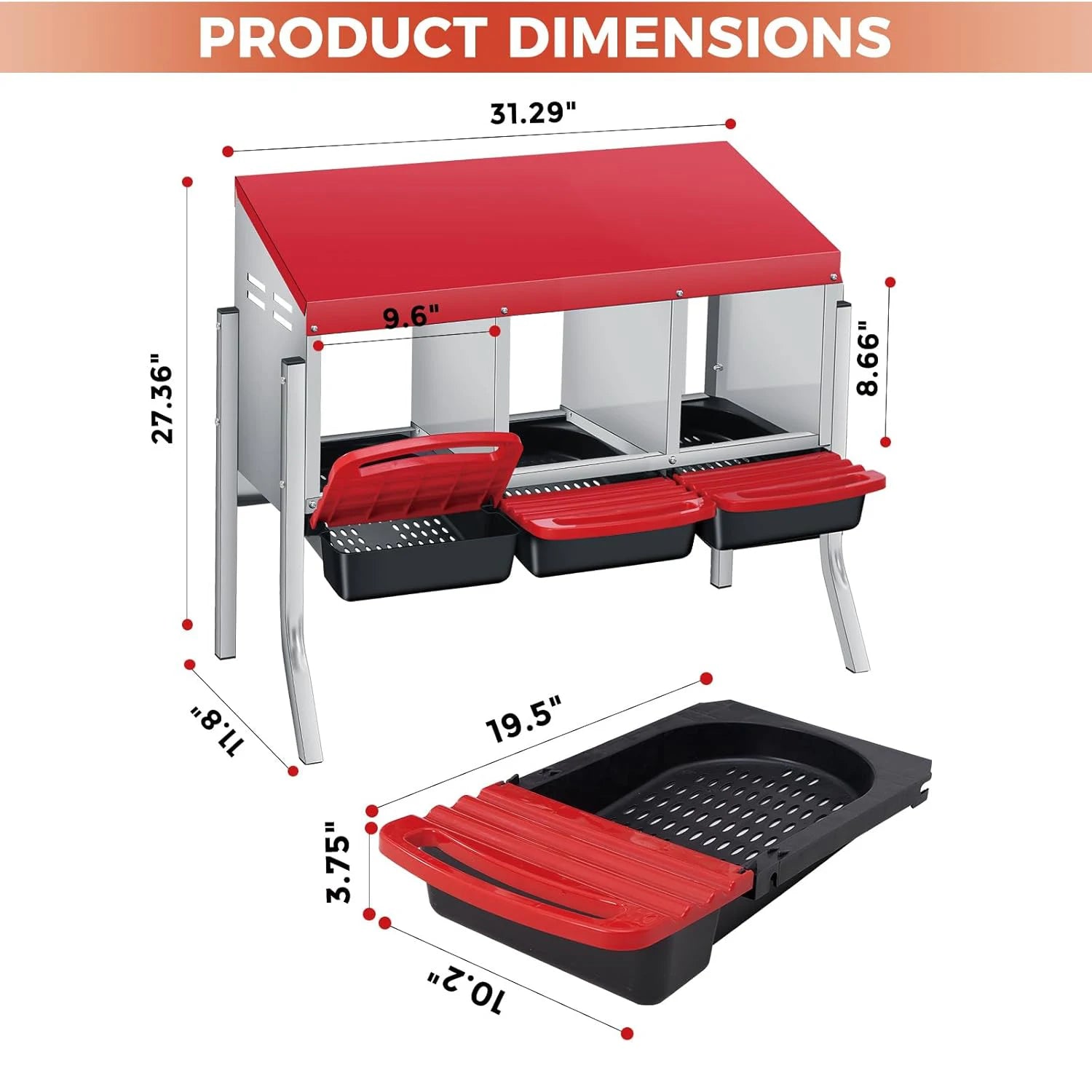 Chicken Nesting Box Automatic Roll-Out Egg