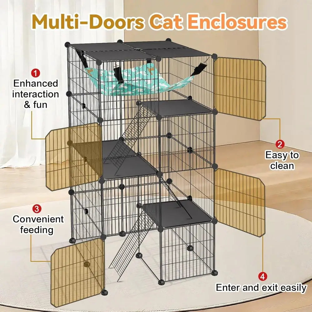 4-Tier DIY Cat Enclosures