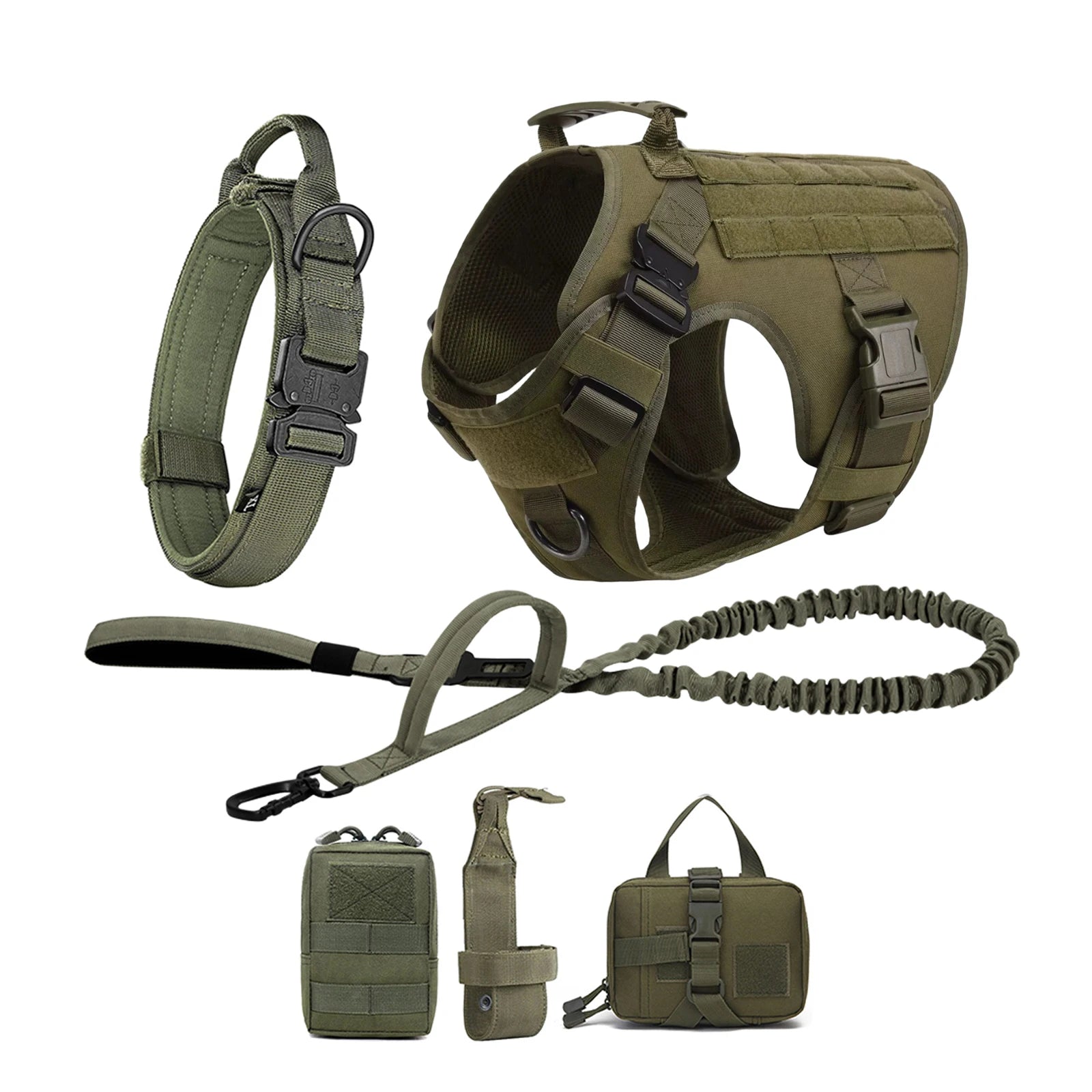 Tactical Harness Collar Leash