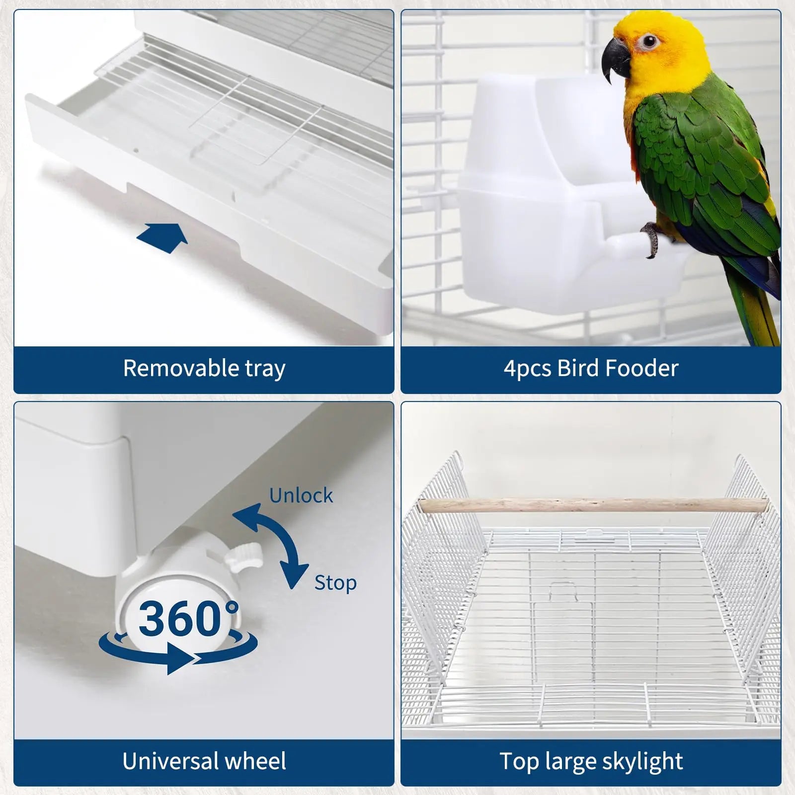Small Bird Cage with Wheels