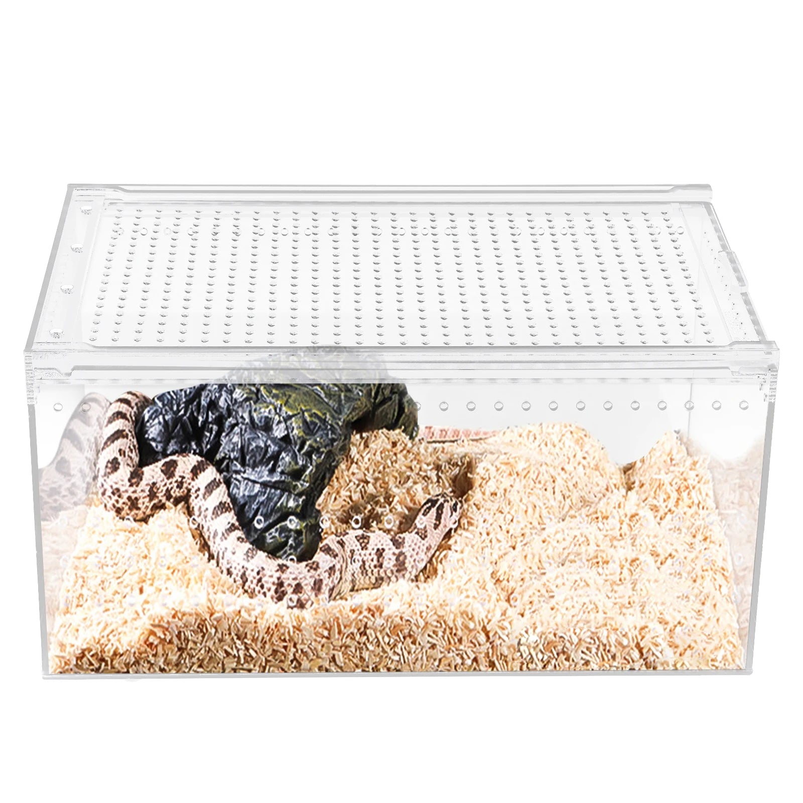 Clear Reptile Terrarium, Stackable