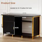 Sturdy Black/Gold Fish Tank Stand