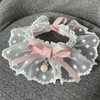 White Lace Bowknot Collar