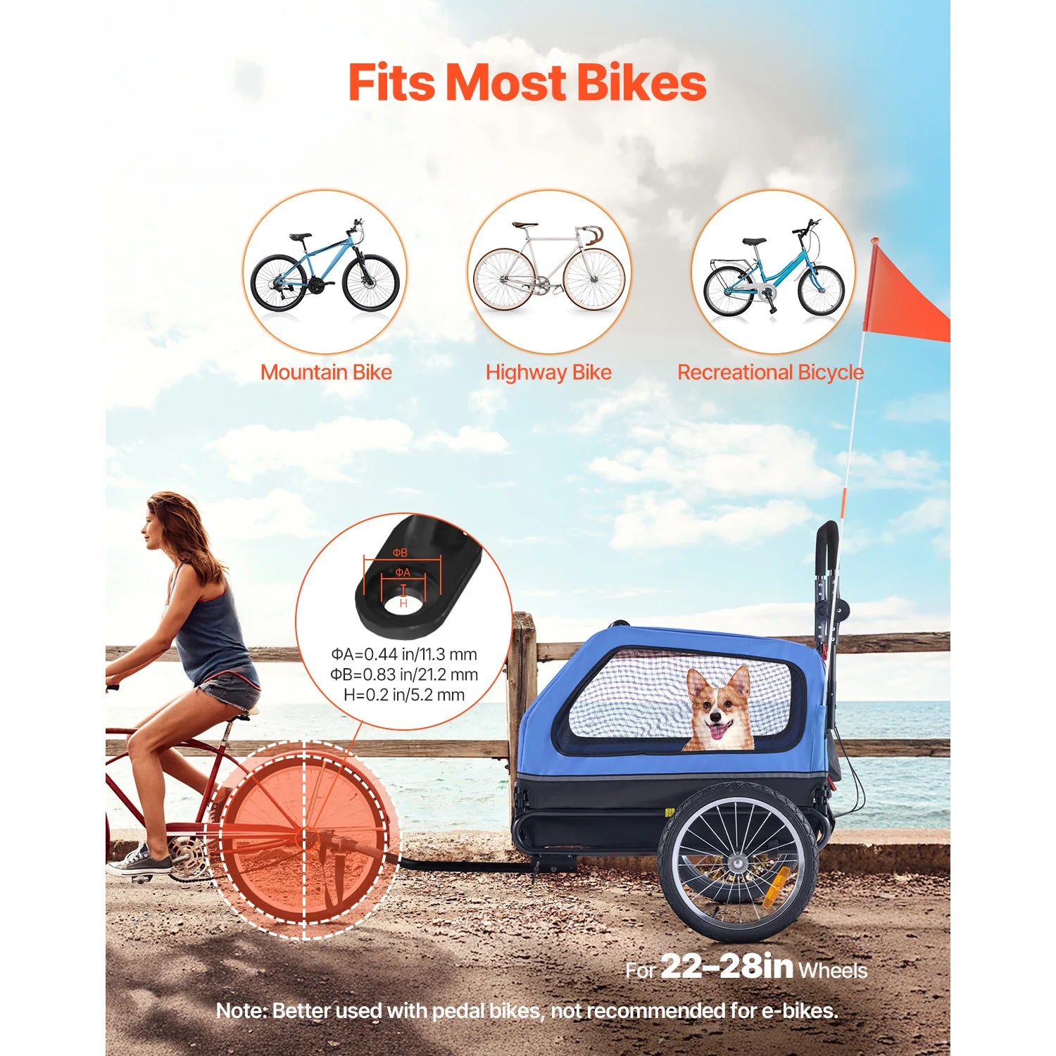 Dog Bike Trailer 2-in-1 Stroller