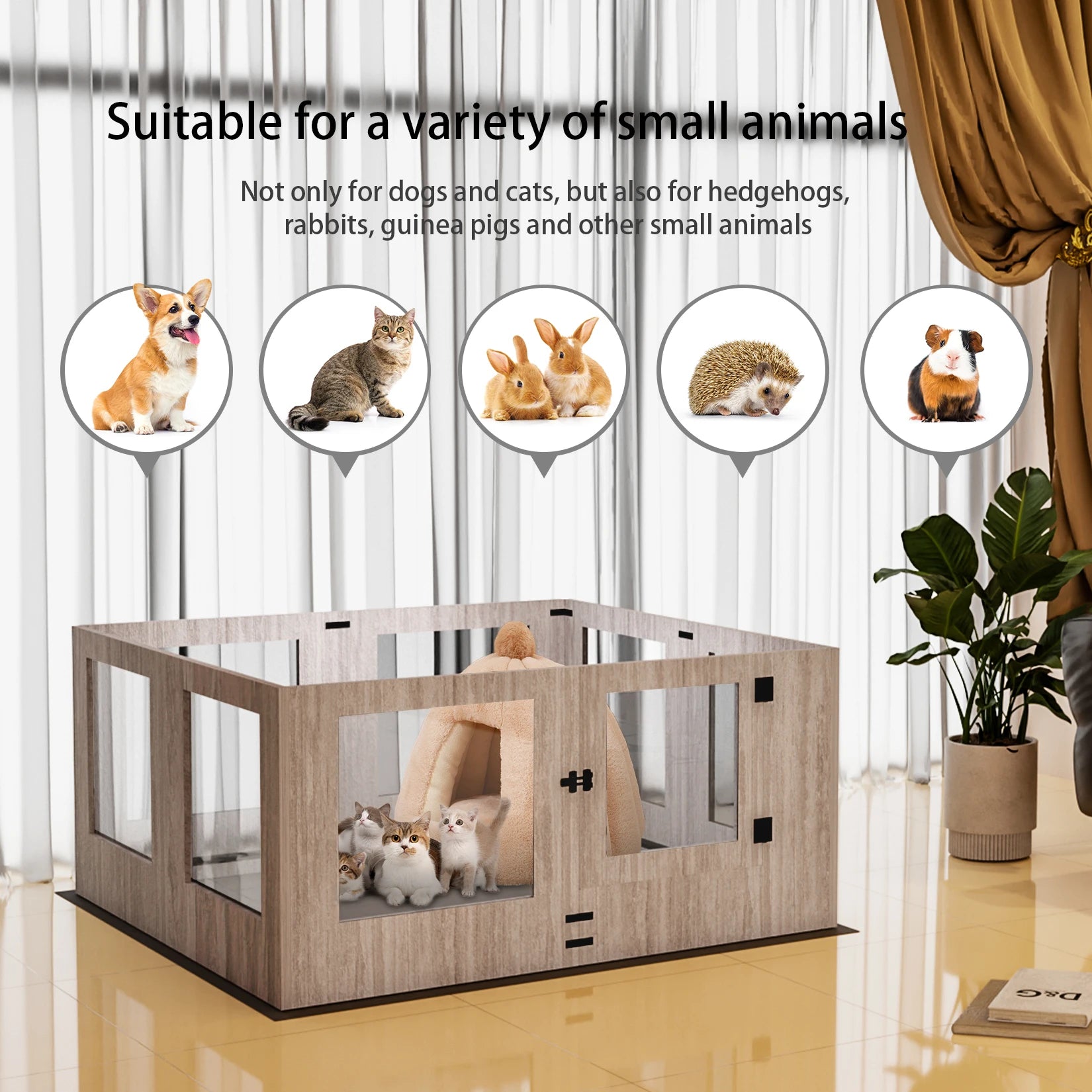 Tempered Glass Puppies Playpen