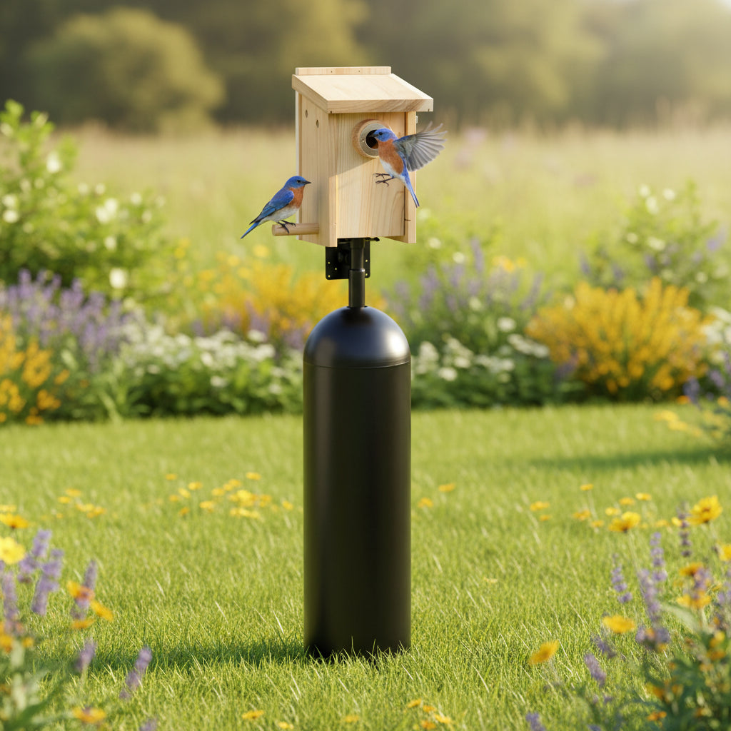 Bluebird House with Pole & Baffle