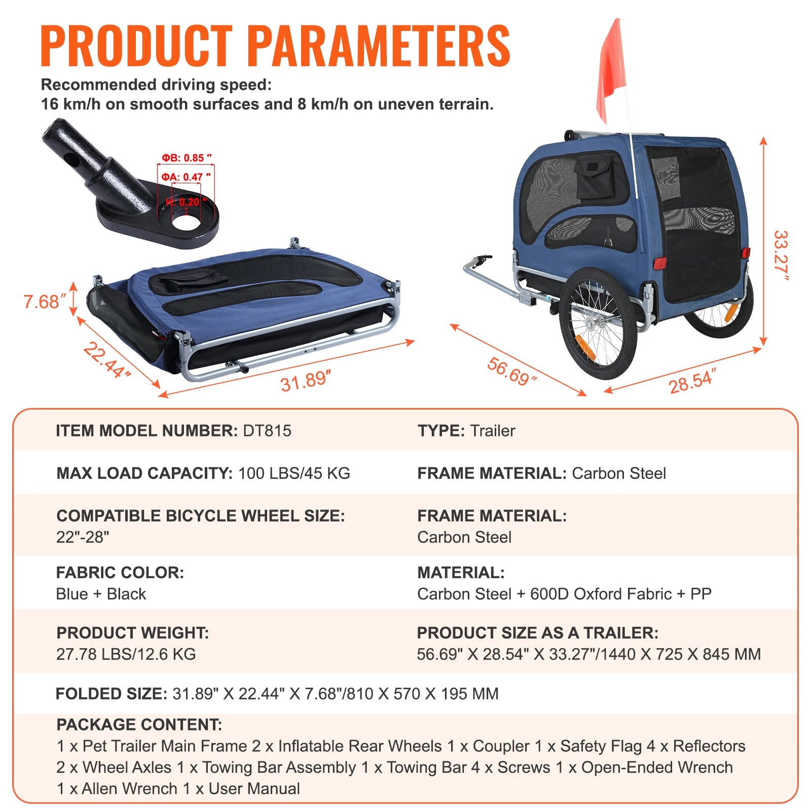 Pet Cart Bicycle Carrier