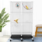 Wide Birdcage with Stand Tray