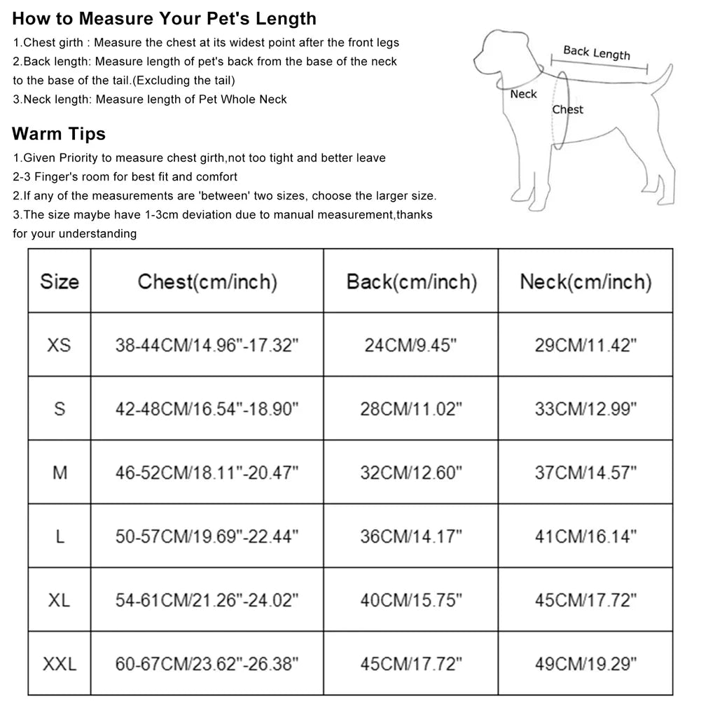 Winter Dog Harness Vest