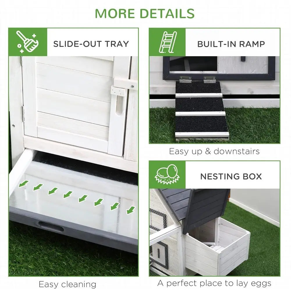 Chicken Coop with Detachable Run