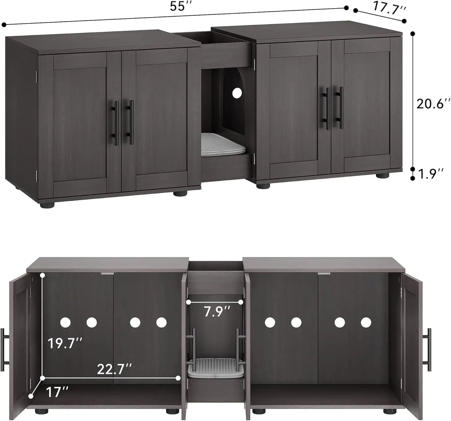 Cabinet Cat Litter Box