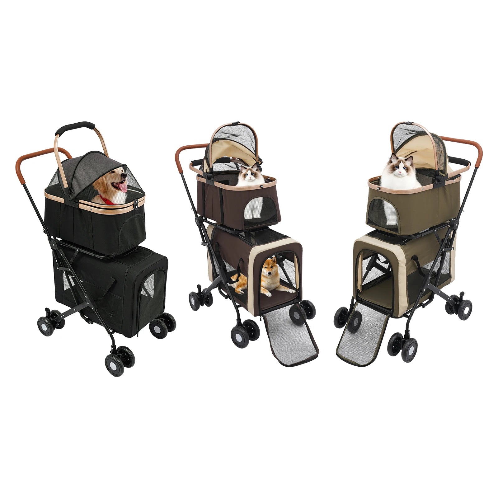 Stroller, 2 Pet Carriers for S/M Dogs