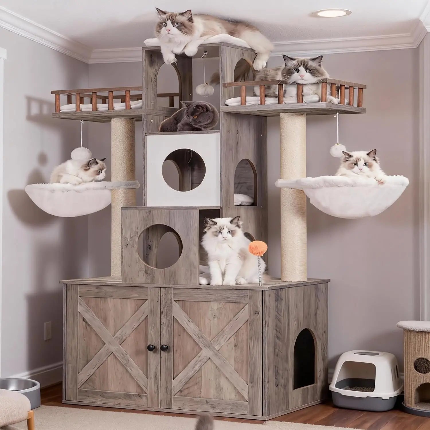 Cat Tree/Litter Box Enclosure