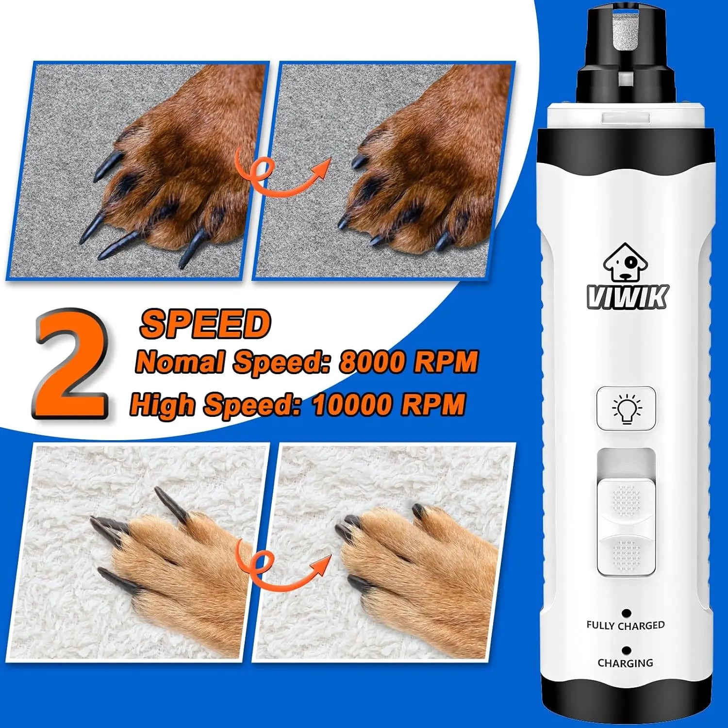 Electric Pet Nail Trimmer/Light